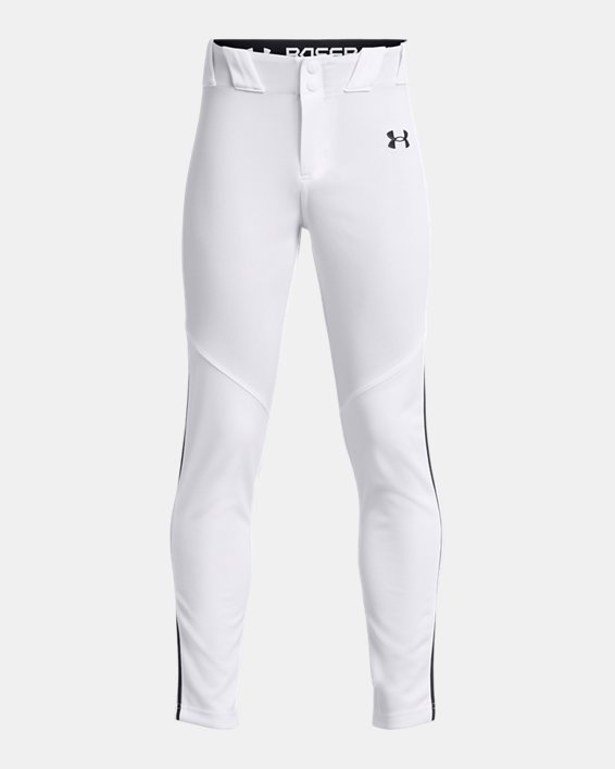 Boys' UA Utility Piped Baseball Pants, White, pdpMainDesktop image number 0